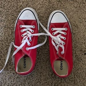 Red low top Converse
